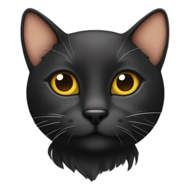 Gato completamente negro y pequeño  sticker