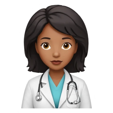 black female hotel doctor sticker