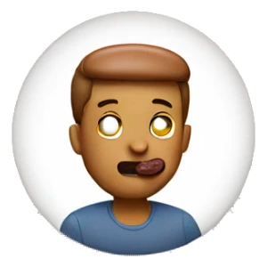 Man eating a breakfast sausage sticker