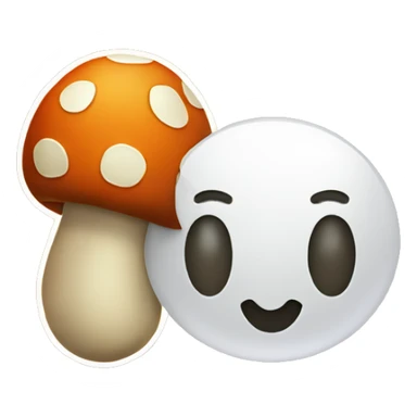 mushroom and basketball sticker