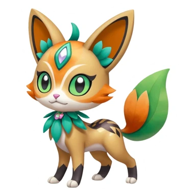 Meloetta-Floragato-Meowscarada-Pokémon-Fakémon-fusion-hybrid-creature sticker