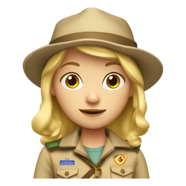 blonde scout girl  sticker