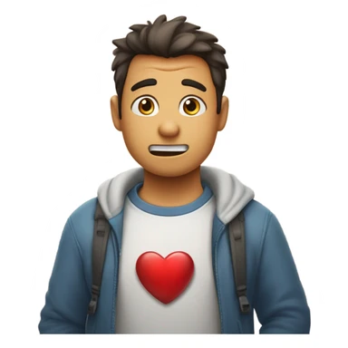 Oso con corazón sticker