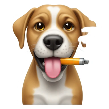 Dog with a vape sticker