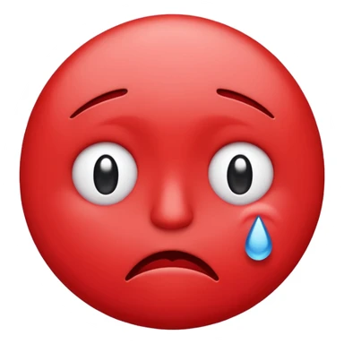 Ashamed emoji but crying sticker