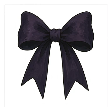 Purple gothic bow sticker