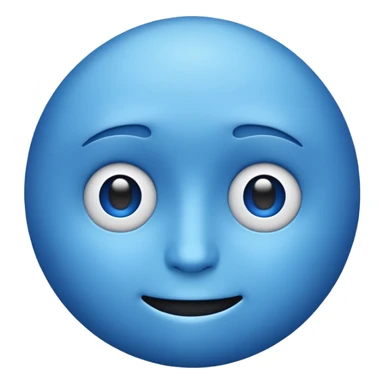 Blue face emoji  sticker