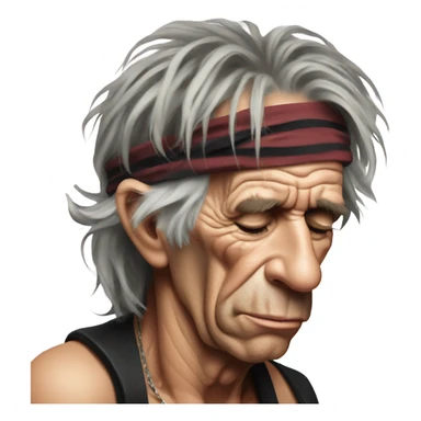 Keith Richards very sad and crying sticker
