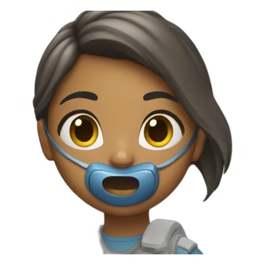 Girl playing video games  sticker