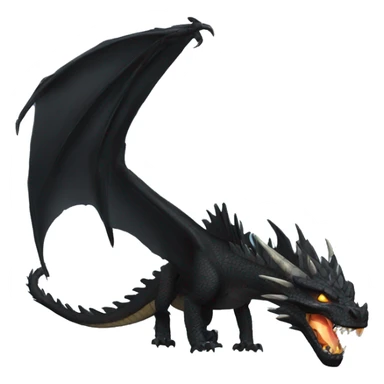 Dragón negro furia nocturna sticker