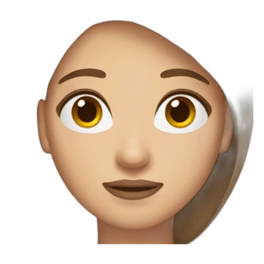 French crop mode shaved Brown Hair emoji sticker