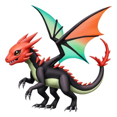 Meloetta-Guilmom-Salandit-Trico-Pokémon-Digimon-Fakémon-fusion-hybrid-creature sticker