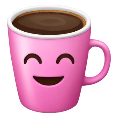 Coffee in pink cup sticker