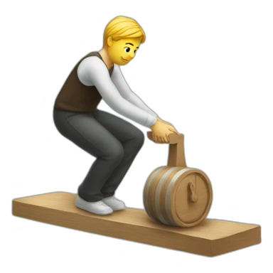 Homme sur une balance kg sticker