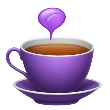 purple cup of tea sticker