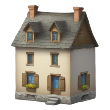 Une maison a l'envers sticker