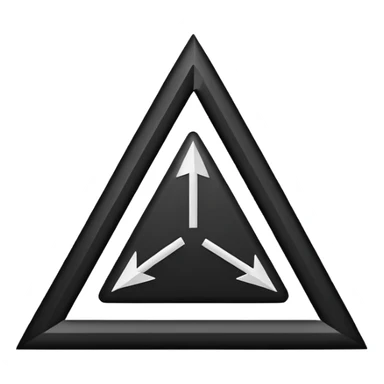 triangle emoji as an arrow sticker