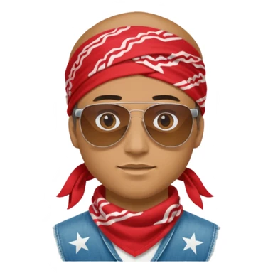 men with bandana & sunglass sticker