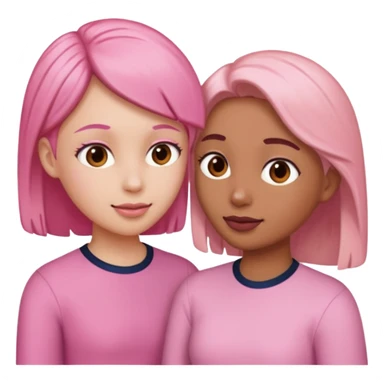 🗣️this but pink and two of the are talking to each other sticker