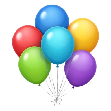 big colorful balloons sticker