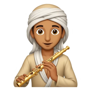 Arabian snake charmer playing flute sticker