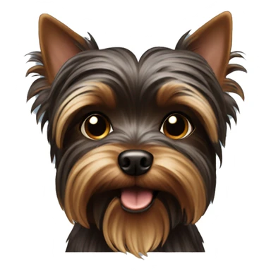Dark Chocolate Yorkshire Terrier sticker