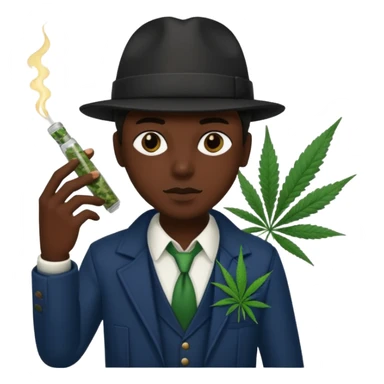 dealer from gang with cannabis on hand styler gangster sticker