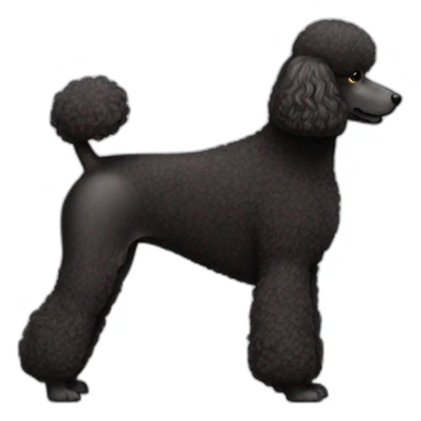 Dog Standart Poodle full-height sticker