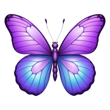 purple butterfly sticker