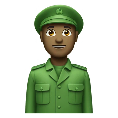 green toy army man sticker