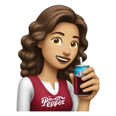 woman drinking dr pepper sticker