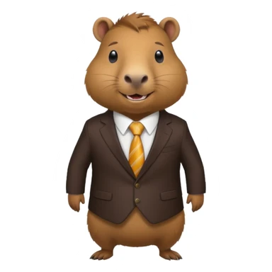Capybara weating a buisness suit sticker