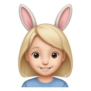 bunny eared kid sticker
