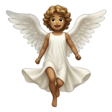Angel flying sticker