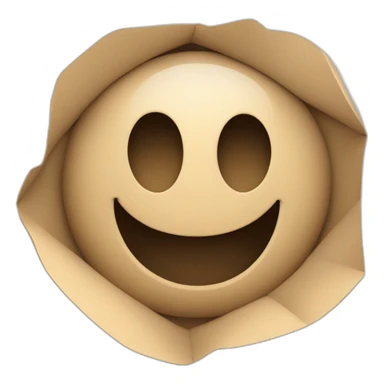 beige hole with folds and flaps sticker