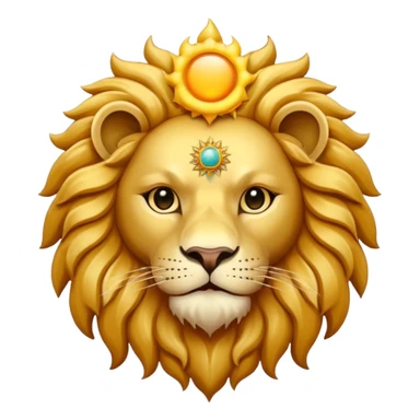 persian lion and sun sticker