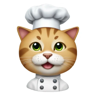 cat with a chef hat  sticker