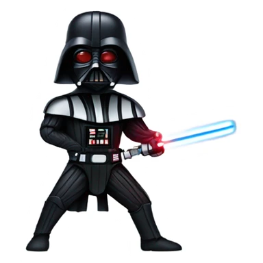 darth vader with light saber sticker