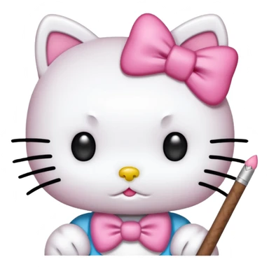 hello kitty with a blunt sticker