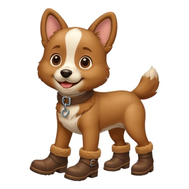 Perro con botas sticker