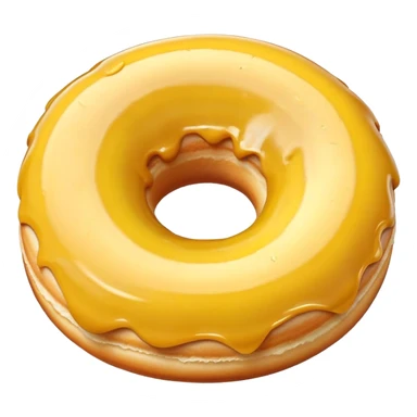 Banana inside donut sticker