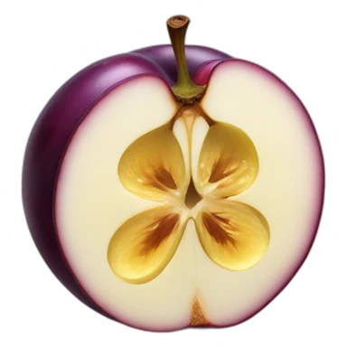 a sliced plum sticker