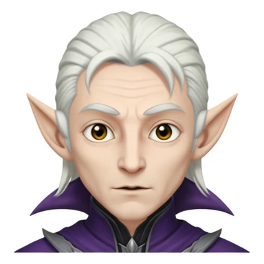 dark elf man, white hair sticker