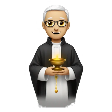a priest with a censer sticker