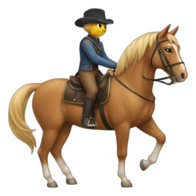 A cat on a horse sticker