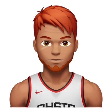 basketball player with red hair sticker