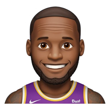 LeBron smiling creepily  sticker