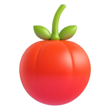 realistic shiny tomato sticker