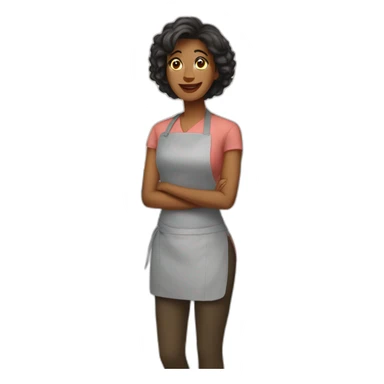 womanin kitchen sticker