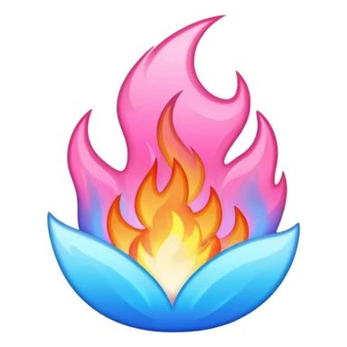 pink blue white fire no orange sticker
